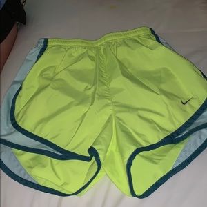 highlighter green nike shorts women’s size XS